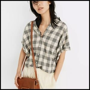 NWOT Madewell Central Shirt in Buffalo Check Plaid
